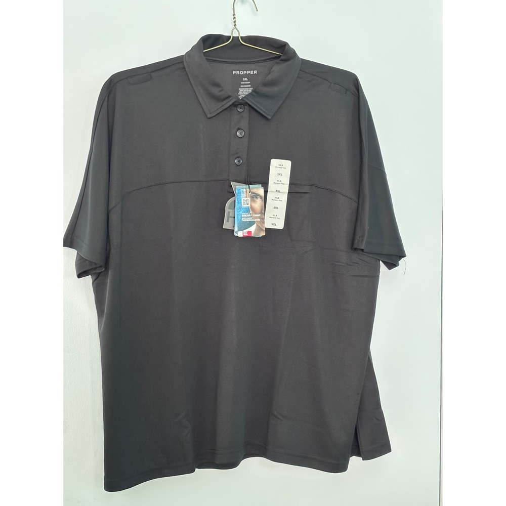 Propper HLX Tactical Polo Shirt Womens 3XL Black HeiQ Smart Temp F53244Z0013XL